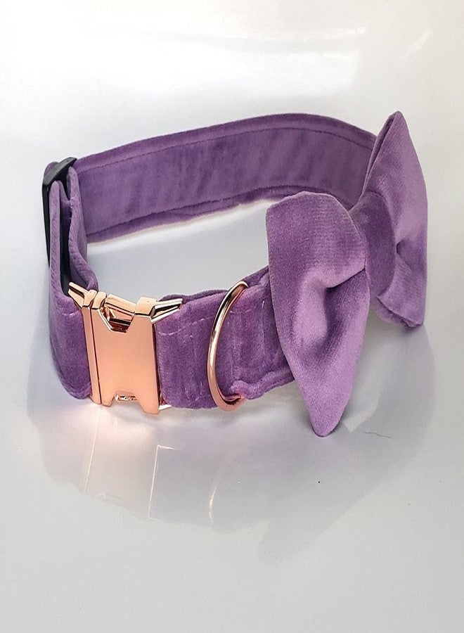 RR Design Velvet Dog Bow Tie/Dog Bow-Tie/Dog Gift With Collar Or Neck Gear (Adjustable)-Medium-Blue (Purple),?10 cm,W_10 cm - Image 4