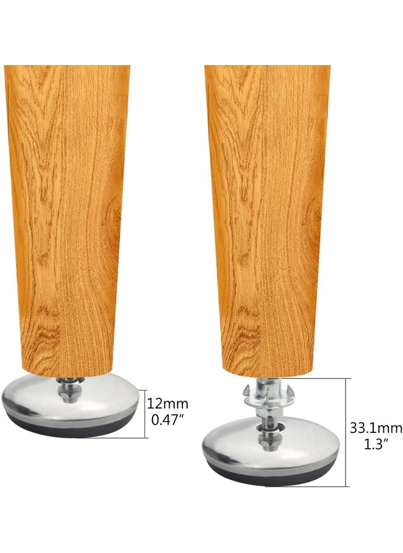 WMYCONGCONG WMYCONGCONG 16 PCS Adjustable Swivel Leveling Feet M8 Furniture Levelers Adjustable Table Feet with 16 PCS TNut for Cabinet Table Chair Legs Base Dia 187  - Image 5