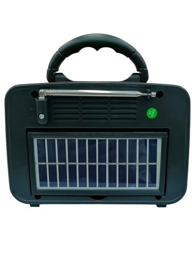 Denx Rechargeable Radio, Portable Radio AM FM Transistor with Best Sound, Solar/Battery Operated Radio, Support TF Card/USB Playing  - Image 3