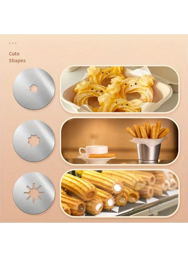Sturdy Metal Churros Machine With Easy Press Lever 1Set For Home Cafe Party Use - Image 4