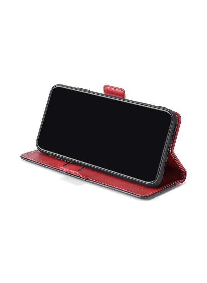 اس-توب جراب لهاتف Samsung Galaxy A22 5G إصدار JP، جراب هاتف جلدي بلون متباين مع مشبك جانبي - Image 5