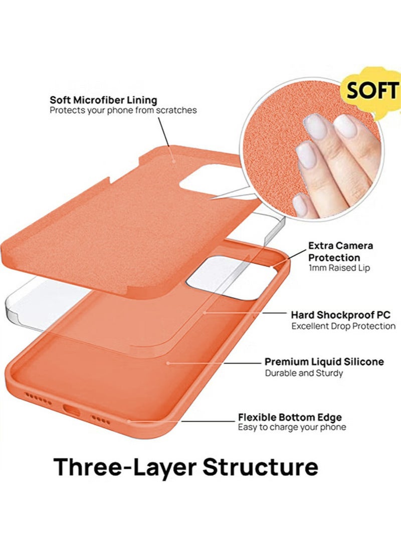 iPhone 15 Pro Max Mobile Case Cover with Soft Liquid Silicone Protection Anti-Scratch Shockproof Accessories Slim Protective Back Cover with Comfortable Hold Touch Feeling and Anti-fingerprint - Image 3
