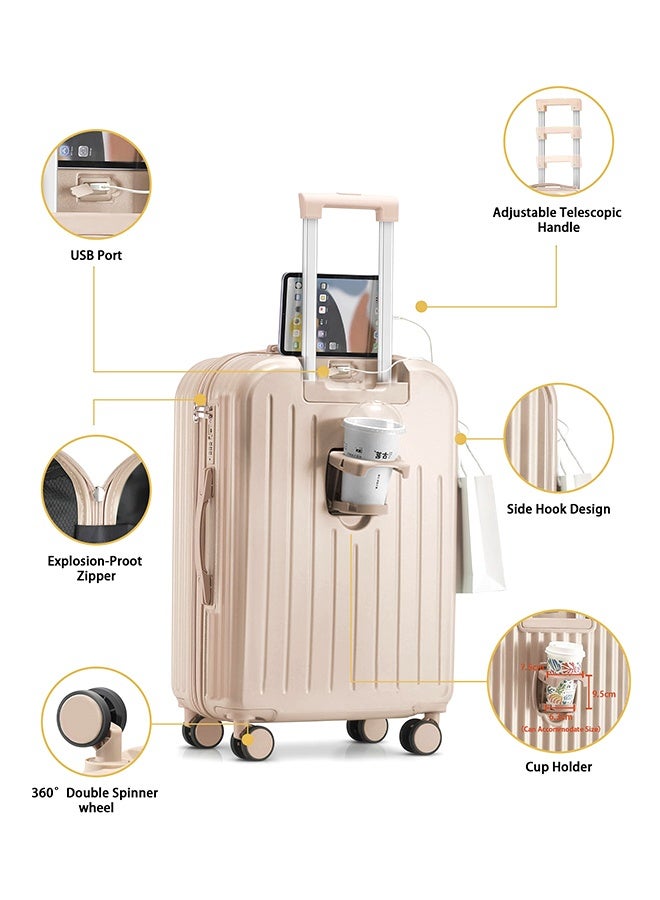 XiuWoo 4-Piece Multi-Size Hardshell Luggage Set With Spinner Wheels 14/20/24/28 Inch TSA Lock Durable PC Hard Shell Suitcases For Women Men Air Travel Family Business Trips Sturdy Scratch-Resistant Lightweight,Pink - Image 2