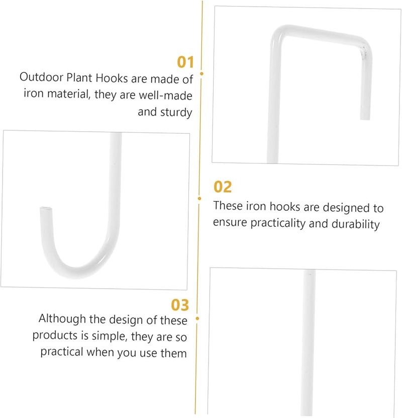 6 Pcs Heavy Duty Bird Feeder Hooks and Plant Hangers for Garden Decor and Hanging Flower Baskets - Image 4