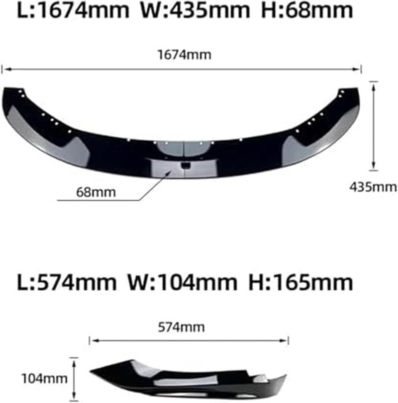 Wivplex Carbon Look Front Bumper Lip Spoiler for BMW - Image 4