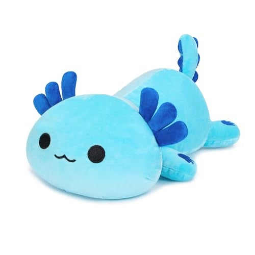 Onsoyours Cute Axolotl Plush 19 Soft Large Stuffed Animal Salamander Big Plush Pillow Kawaii Plushie Toy for Kids Blue Axolotl A 19 - Image 1