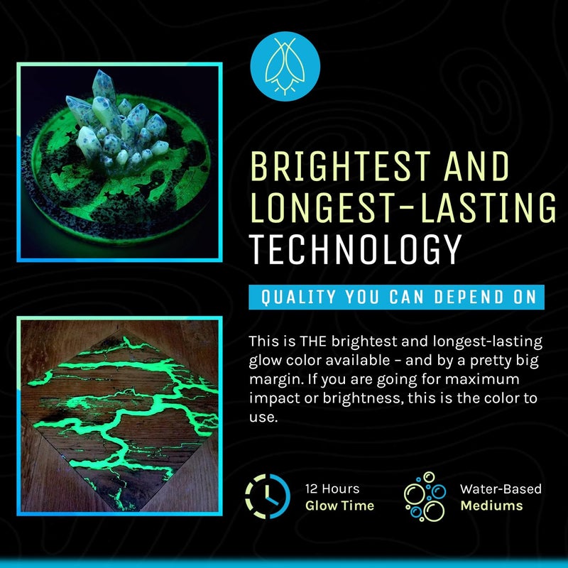 Art 'N Glow Glow in The Dark Pigment Powder - Neutral and Fluorescent Color for Art Painting, Fine Art, Nail Art Paint, and DIY Crafts - Long Lasting, 10+ Color Options - Neutral White - (12 Grams/ .42oz) - Image 4