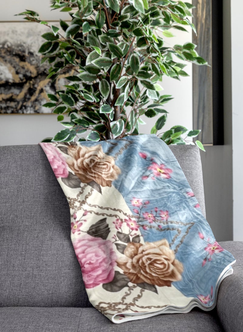 ستارجولد 1 بطانية طبقة واحدة بطانية رويال كلاودي فائقة النعومة ذات جودة أسبانية 220 × 240 سم - Image 3