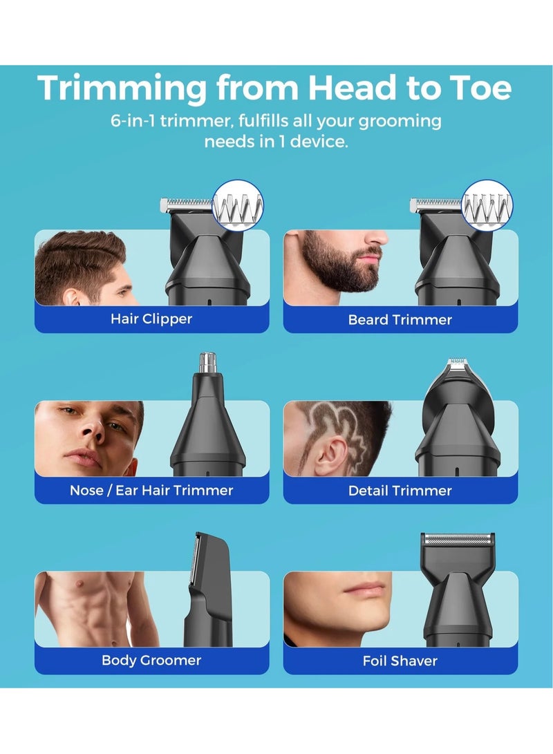 GLAKER Experience 140 minutes of cordless use with this shaving trimmer razor, featuring a smart LED indicator. The 1.96-foot USB-C cable ensures travel convenience and prevents accidental activation. - Image 5