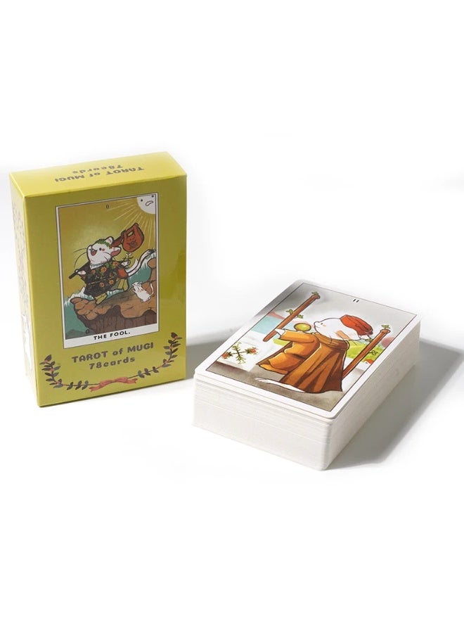 NIBEMINENT The Mugi tarot card 78 with a cute cat tarot card divination is a gift for beginners and collectors of board games - Image 3