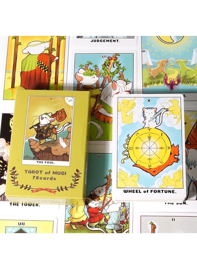 NIBEMINENT The Mugi tarot card 78 with a cute cat tarot card divination is a gift for beginners and collectors of board games - Image 2