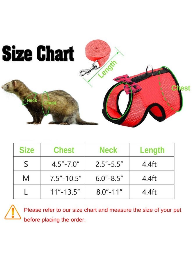 Rypet Animal Harness and Leash - Soft Mesh Pet Harness With Safe Bell, No Pull Comfort Padded Vest for Small Pet Red M - Image 2