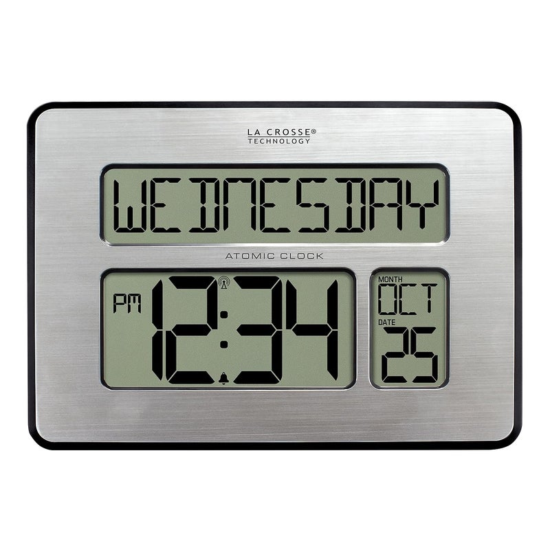 La Crosse Technology Atomic Wall/Table Clock, Metal, 7.5-inch H x 9.75-inch W x 1-inch D (513-1419) (513-1419-INT) - Image 5