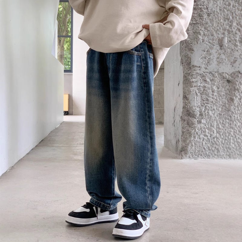Boys' Spring Pants Loose Wide-Leg Jeans Spring Children'S Plus-Size Boys' Big Kids' Long Pants - Image 3