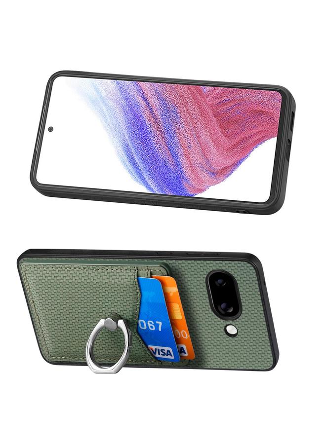 اس-توب جراب لهاتف Google Pixel 9a من ألياف الكربون مع محفظة وحلقات للهاتف - Image 4