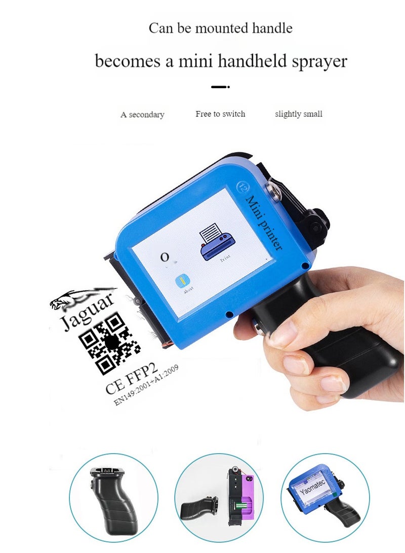 Mini Handheld Inkjet Printer+Ink Cartridge, Portable Inkjet Printer, HD Inkjet Code Printer, Send Fast Drying Ink Cartridge for Label/Date of Manufacture/Barcode/Logo/Logo Printing - Image 2