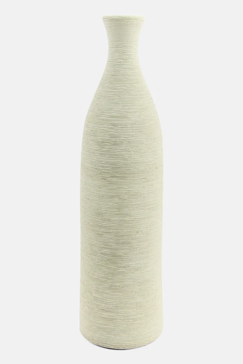 Muy Mucho Textured Ceramic Vase, Light Green
