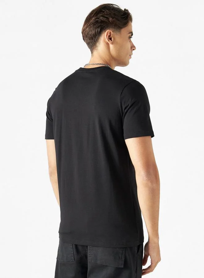 SP Characters Rick and Morty Print Crew Neck T-shirt with Short Sleeves