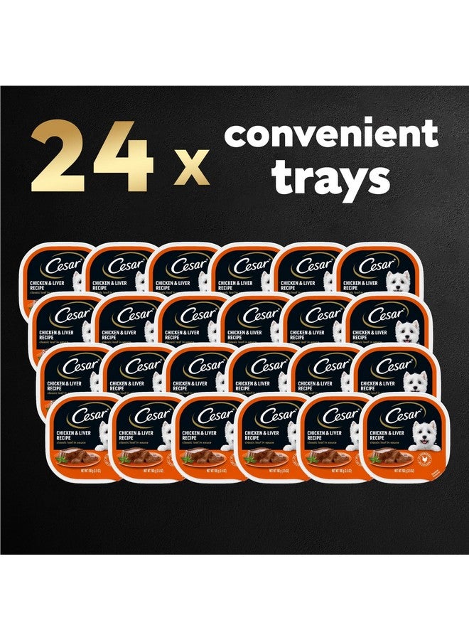 CESAR Wet Dog Food Classic Loaf in Sauce Chicken & Liver Recipe, 3.5 oz. Easy Peel Trays (24 Count, Pack of 1) - Image 2