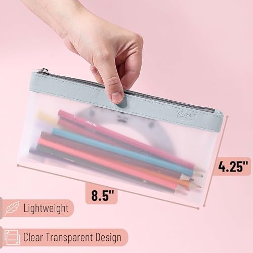 Mr. Pen- Clear Pencil Pouch, 8.50"x4.25", 3 Pack, Durable TPU Material, Medium Water-Resistant Pencil Bags with Smooth Zipper, Multipurpose Clear Pouch for Stationery, School, Office, Travel Supplies - Image 3