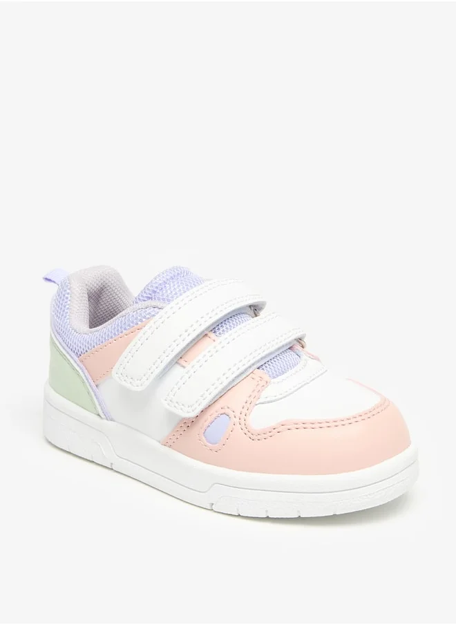 Flora Bella By Shoexpress Colourblock Sneakers with Hook and Loop Closure