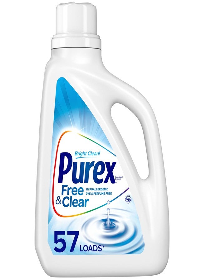Purex Liquid Laundry Detergent 57 Loads, Free & Clear, Unscented, 75 Fl Oz - Image 1