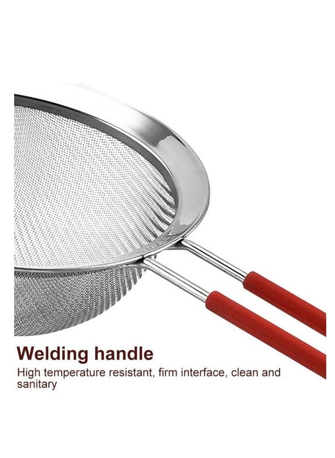 316 Stainless Steel Tea and Flour Strainer – Durable with Comfortable Silicone Handle - Image 2