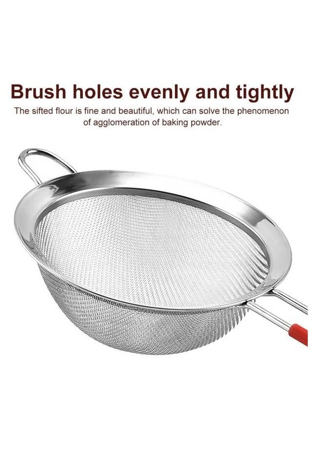 316 Stainless Steel Tea and Flour Strainer – Durable with Comfortable Silicone Handle - Image 3