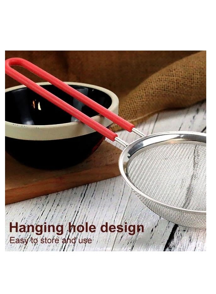 316 Stainless Steel Tea and Flour Strainer – Durable with Comfortable Silicone Handle - Image 4