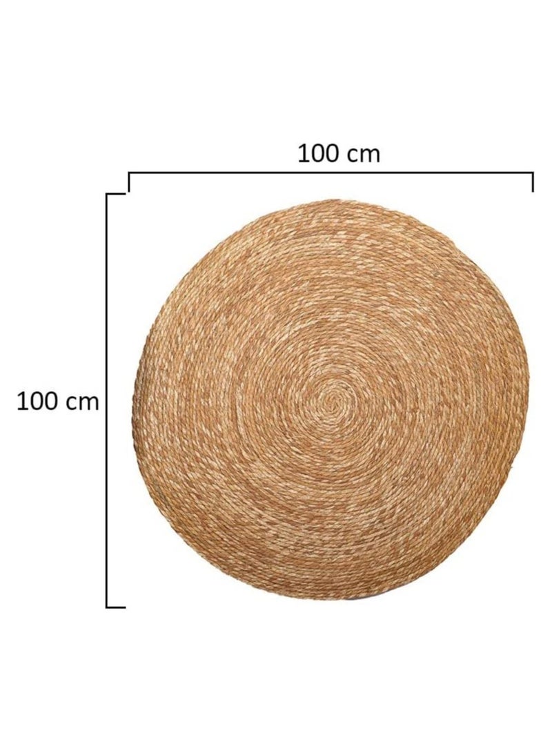 LINGWEI Natural Jute Rug Jute Carpet Handwooven Jute Rug Carpet For Living Room Bedroom Floor Jute Mat For Kitchen Entryway Hallway Round Natural Jute Rug Seagrass Rug Carpet - Image 4