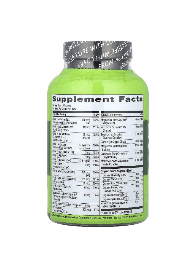 NATURELO NATURELO, One Daily Multivitamin For Men 50+, 120 Vegetarian Capsules  - Image 2