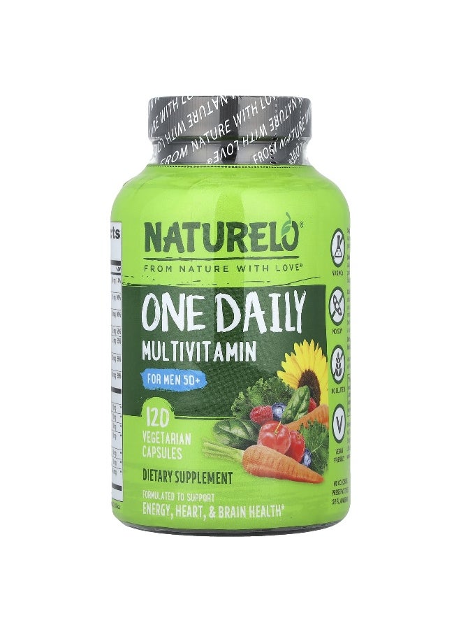 NATURELO NATURELO, One Daily Multivitamin For Men 50+, 120 Vegetarian Capsules  - Image 1