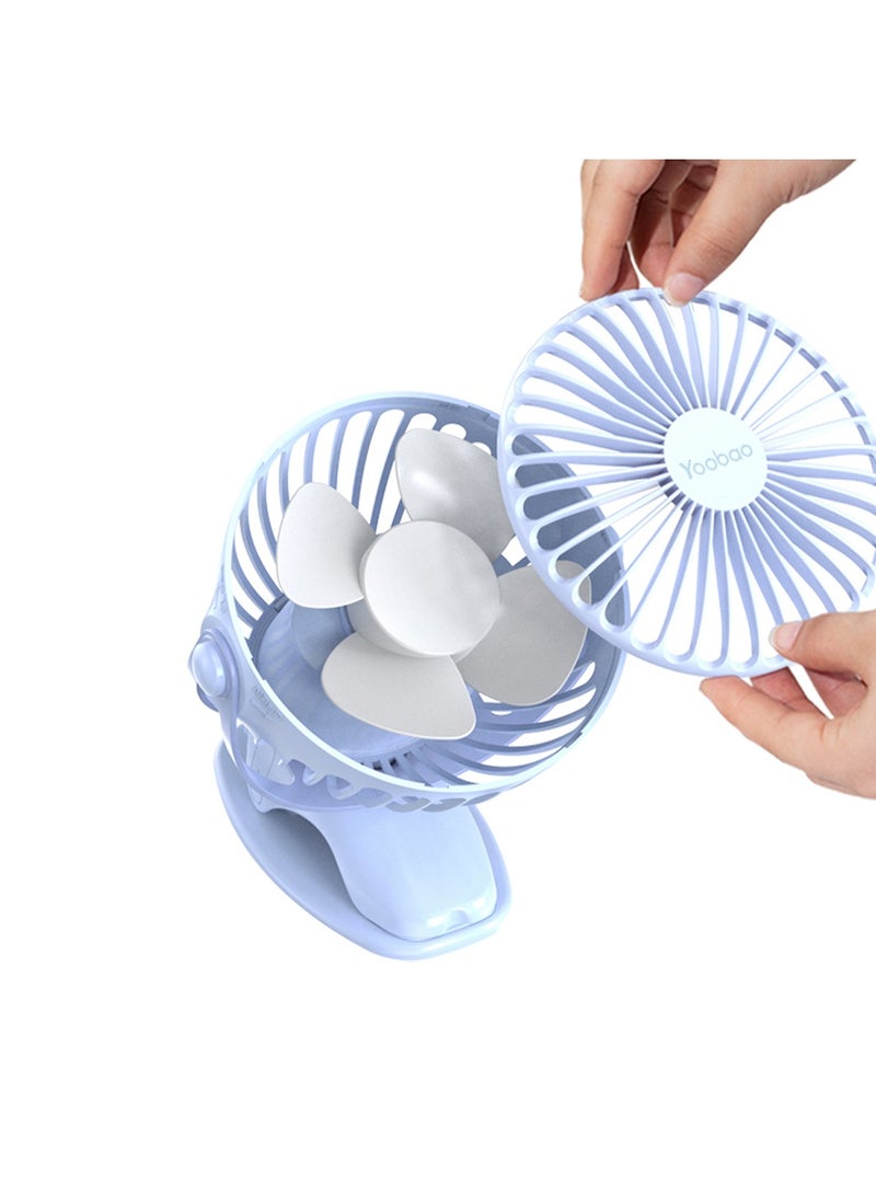 Yoobao Portable Rechargeable Fan 6400 Mah Big Capacity Mini Usb Fan Rechargeable Car Battery Fan Mute YBF04Blue