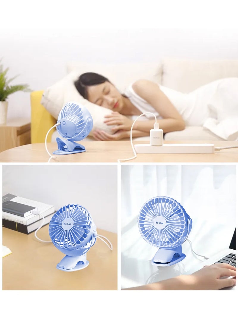 Yoobao Portable Rechargeable Fan 6400 Mah Big Capacity Mini Usb Fan Rechargeable Car Battery Fan Mute YBF04Blue
