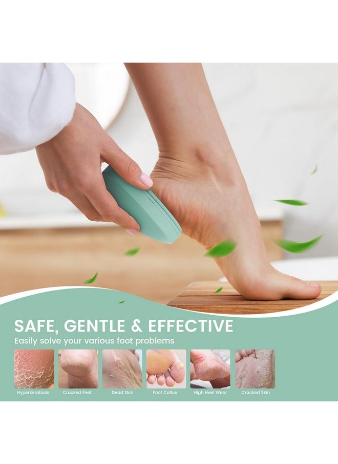 BEZOX Nano Glass Foot File Callus Remover With Cover - Gentle Glass Foot Pumice Stone, Effective Feet Scrubber For Dead Skin, And Portable Pedi Egg Foot Care Tool - Green  - Image 1