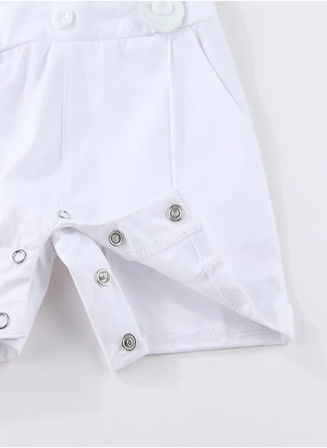 babyqlo Little Gentleman's Bowtie Romper Set with Cap