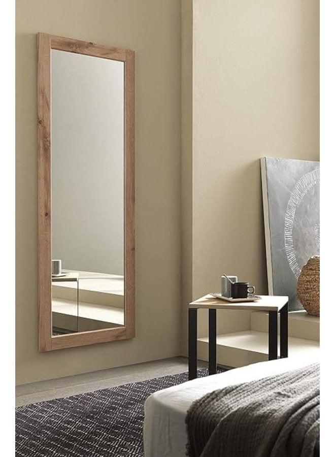 Art Wood Stand Mirrors Light Wooden  3X160X58 Cm 