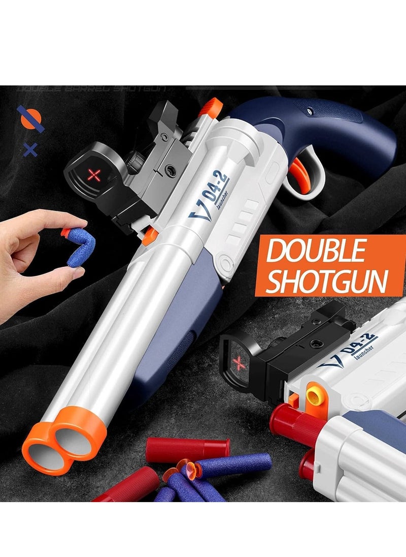 Generic - Shotgun Toys with 6 Ejecting Shells 40 Darts Ejection Soft Bullet blaster Double Barrel Foam Darts Realistic Toy Plastic - Image 1