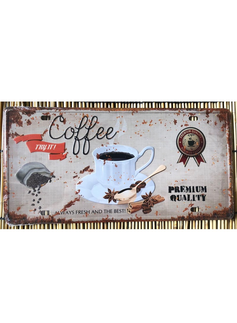FFD Coffee Wall Decoration Metal Poster Wall Plate Car Plate Art Poster Metal Decoration For Home Vintage Tin Sign Poster Plaque Bar Pub Club Tavern Wall Home Retro Decor - Image 2