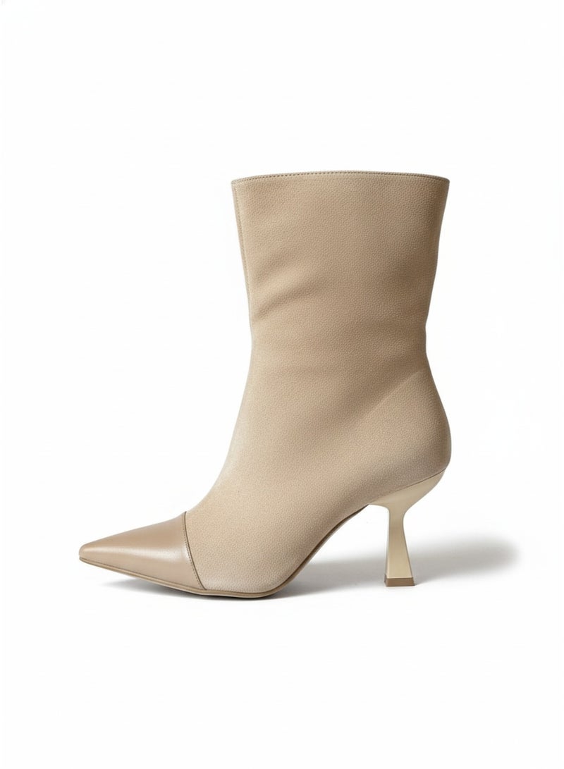 فيبراندا بوت شمواه أنيق بكعب تصميم مدبب من الأمام B-47 - Image 2