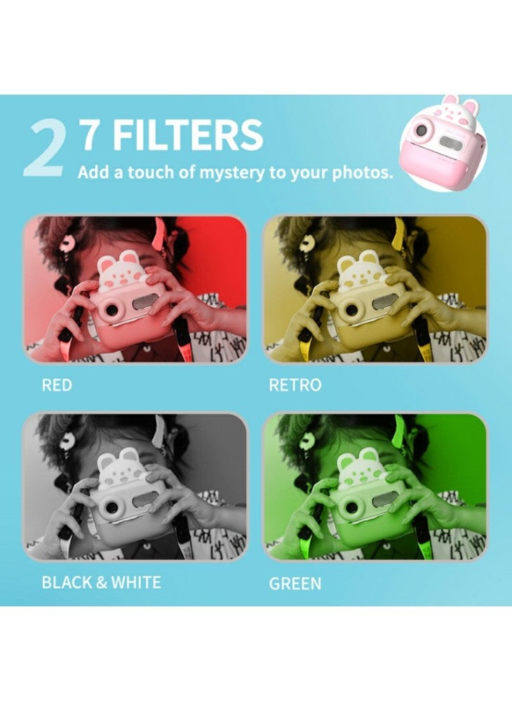 Generic KOOOL K64 Children HD Dual Lenses Instant Camera for Photography and Video Recording - Rabbit - Image 4