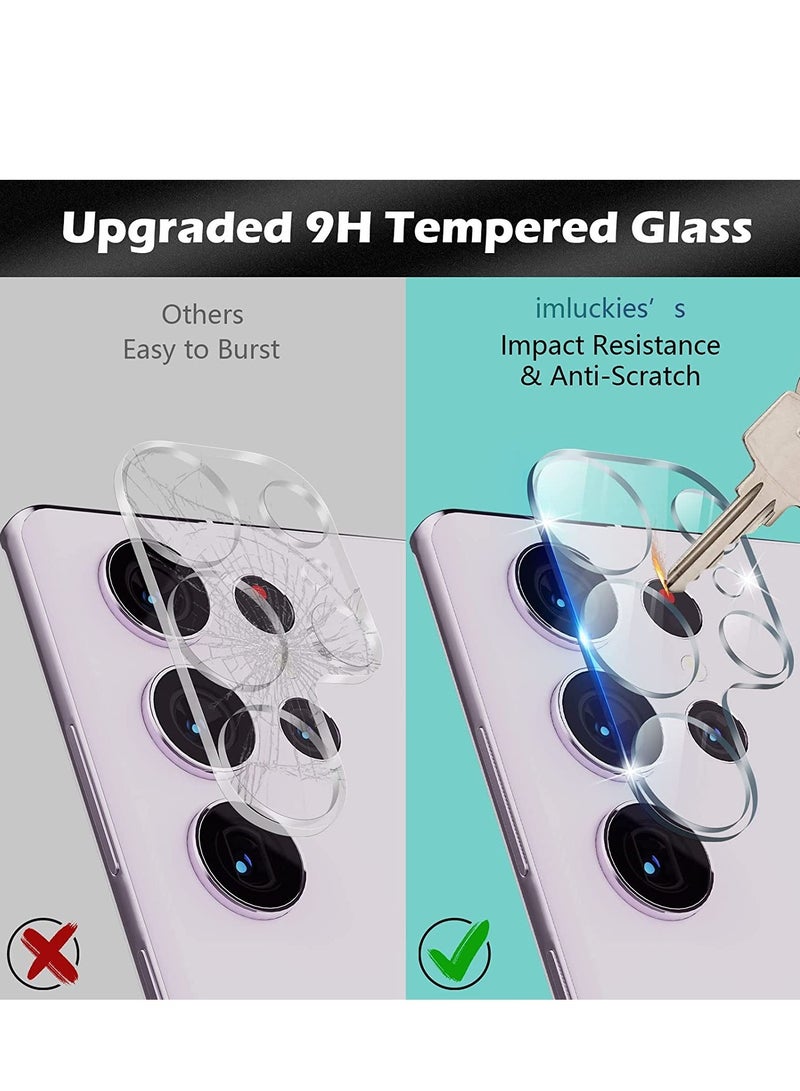 Design for Samsung Galaxy S23 Ultra Camera Lens Protector, [4 Pack] 9H HD Clear Tempered Glass Back Camera Screan Protective Film, Scratch-Resistant, Easy Installation, Transparent - Image 4