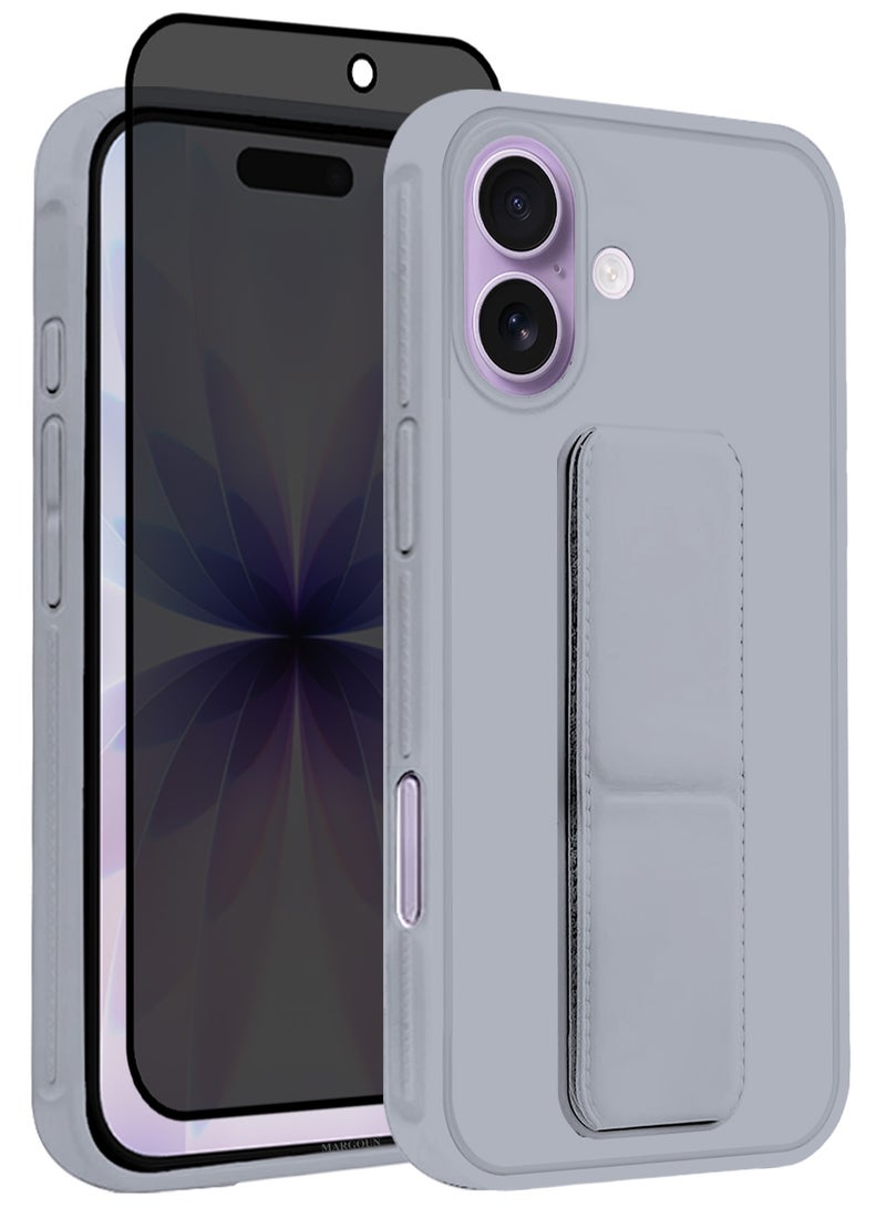 CATANES 2 Packs Premium PU Leather Case for iPhone 17 with Stand Function Shockproof and Anti Scratch Finger Grip with Privacy Screen Protector - Image 1