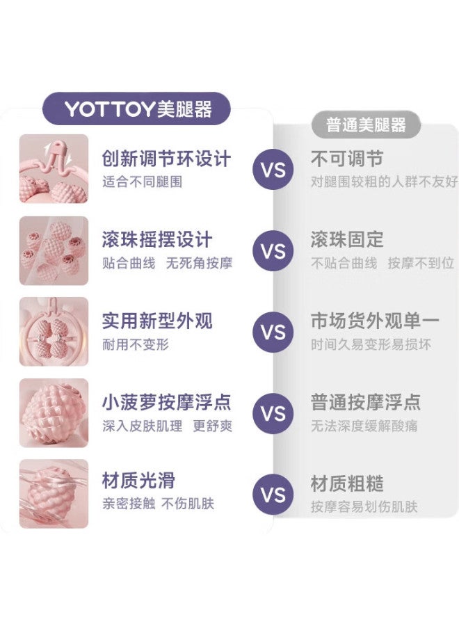 Yottoy 8 Circular Leg Massager Roller, Muscle Relaxation, Professional Thigh And Calf Slimming, Foam Roller - Image 2