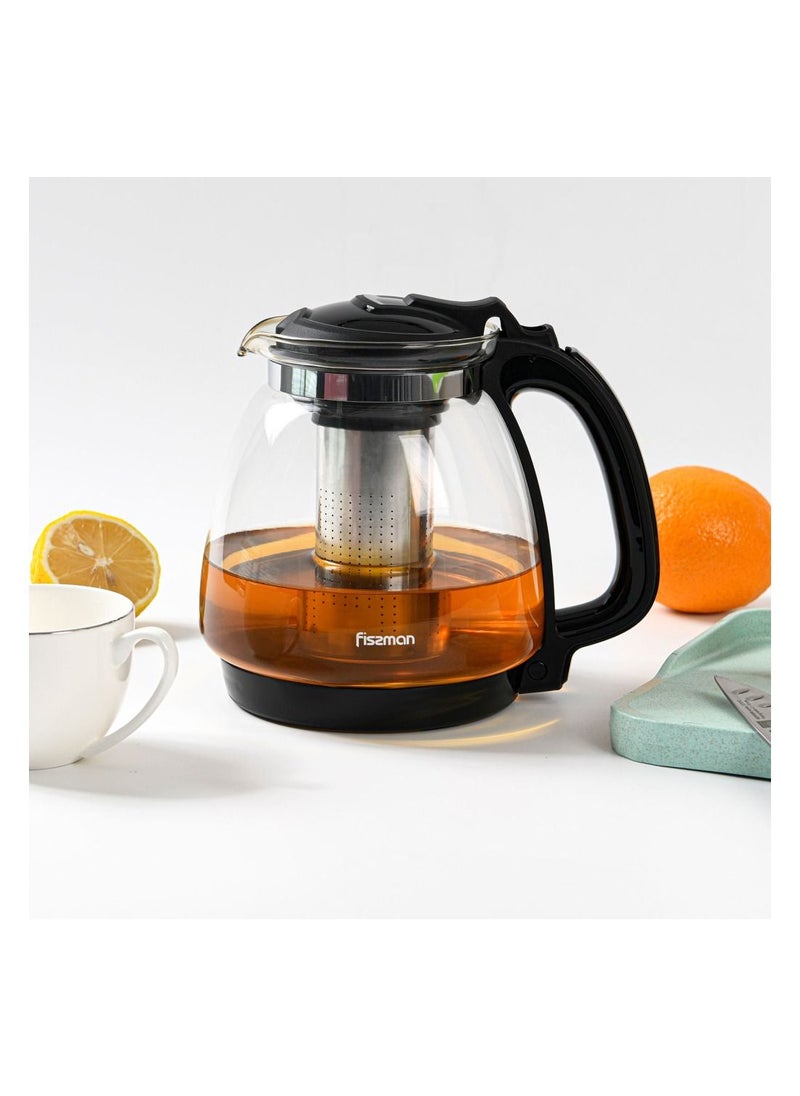 Fissman Tea Pot Borosilicate Glass with Stainless Steel Filter 2000ml  - Image 5