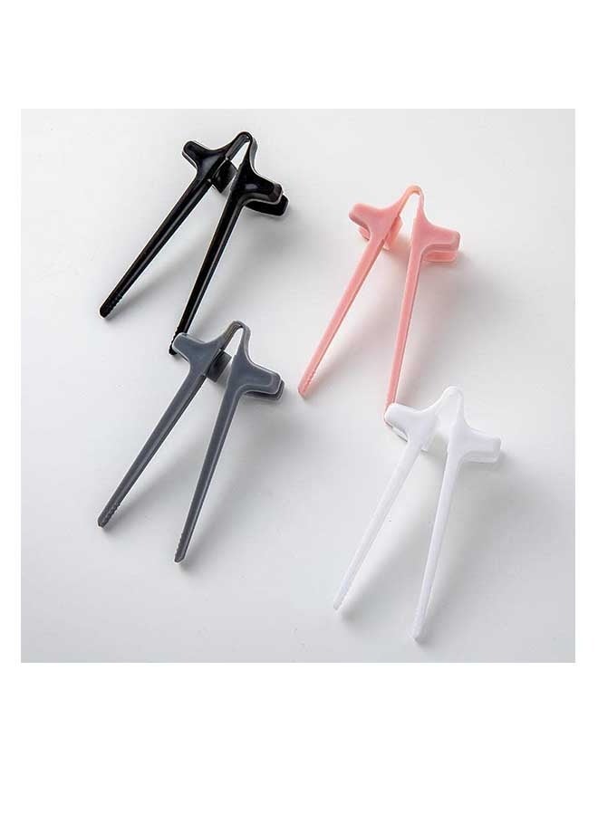 4 PCS Finger Chopsticks for Gamers, Lazy Auxiliary Chopsticks, Portable Snack Clamp Clips (Black+White+Gray+Pink)  - Image 5