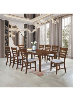 DANUBE HOME Eustace 8 Seater Dining Table Strong And Sturdy Dining Table Without Chairs 8 Seater Table| Modern Design Desk Furniture For Kitchen Dining Room L200Xw101.6Xh76.2Cm - Dark Brown  - Image 5