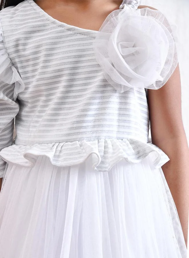 BELLA MODA Striped Tulle Party Dress