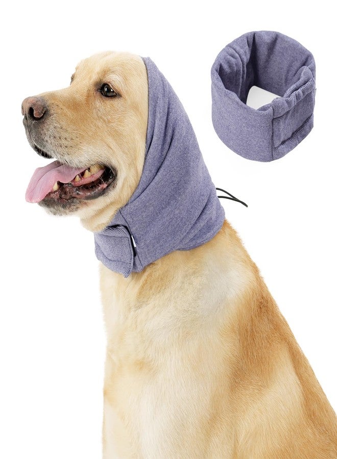 JOHNBOLIN Dog Thunder Ear Muffs, Calming Hoodie, No Shake Ear Wraps for Hematoma Healing, Noise Protection Ear Wrap Head Cover to Relieve Anxiety, Dog Ear Cover for Grooming (Light Purple, S) - Image 1