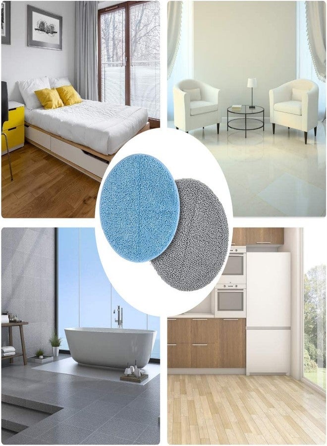 iDOO [Universal] 4 Pcs Mop Pads Replacement for Cordless Electric Mop, Machine Washable and Reusable Microfiber Mop Pads for ID-EM002-N1 or Others, Included 2 Mopping Pads+2 Waxing Pads - Image 5
